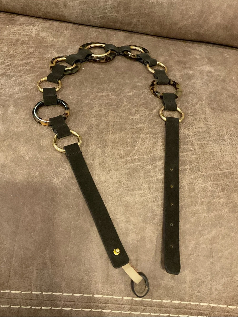 Worth New York Tortoise Shell Links Belt